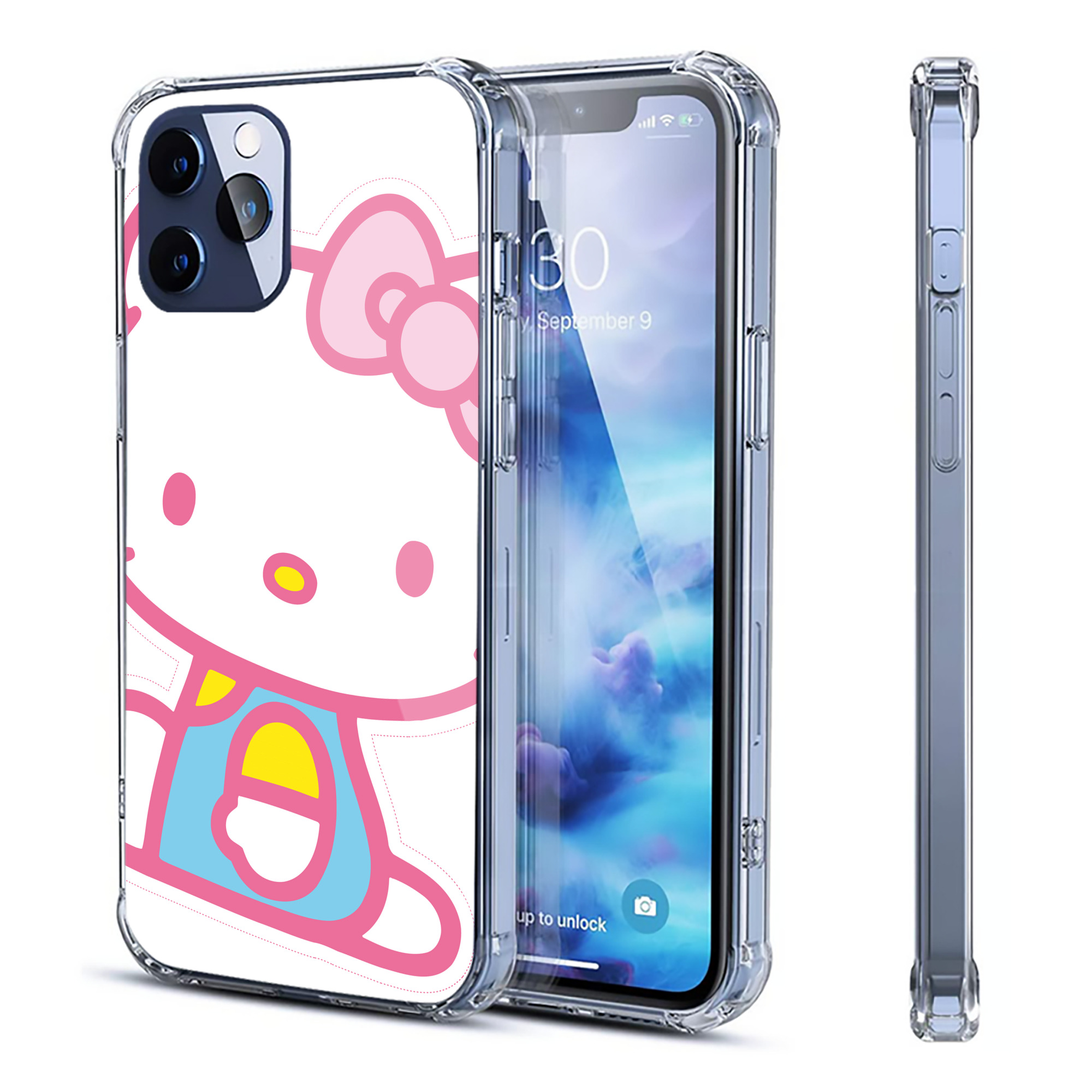 （画像用） Hello Kitty ハローキティ 【iPhone 12シリーズ対応】透明スマホケース（クリアソフトケース）